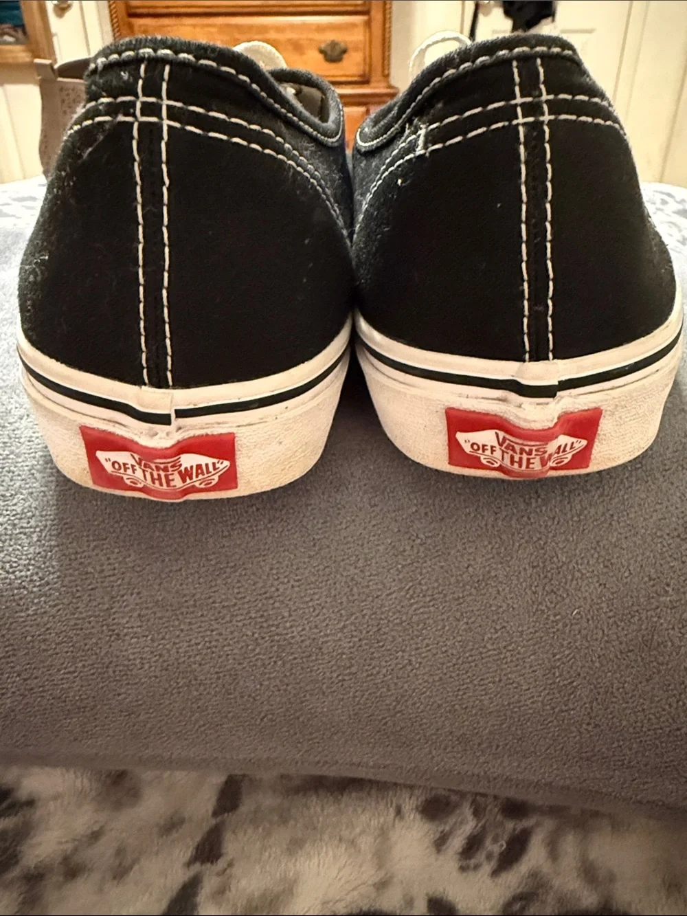 Vans Black Canvas Low-Top Sneakers with White Accents